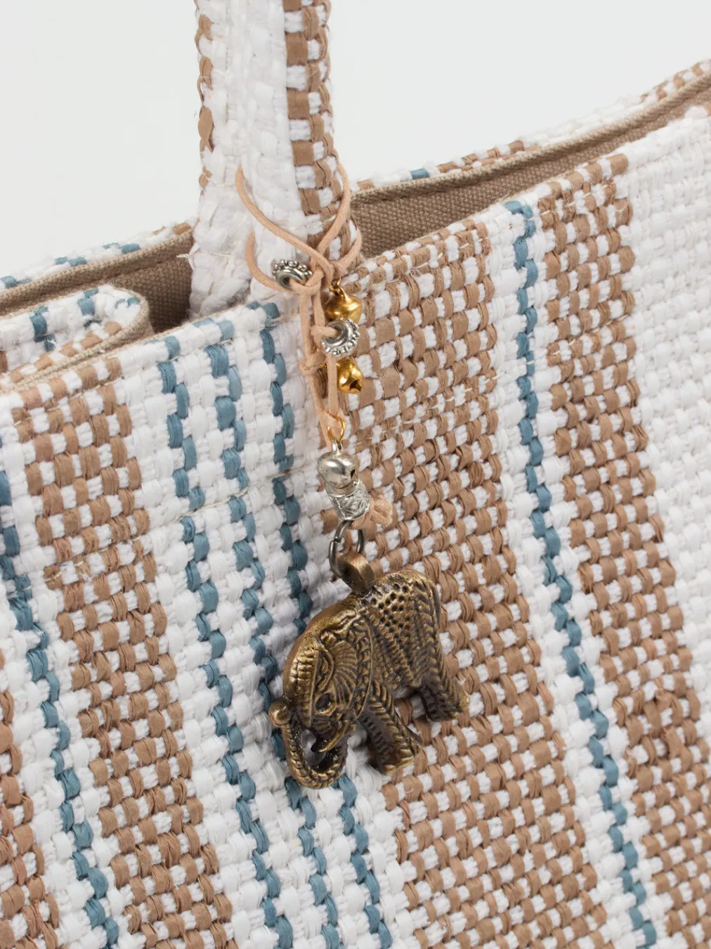 – Shopper aus Textil in Streifenstruktur-ANOKHI Outlet