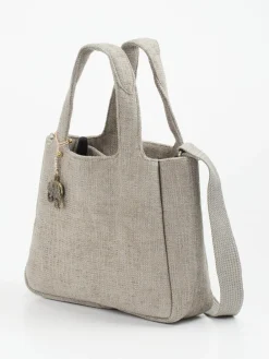 – Shopper aus Textil in Steingrau-ANOKHI New