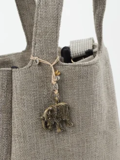 – Shopper aus Textil in Steingrau-ANOKHI New