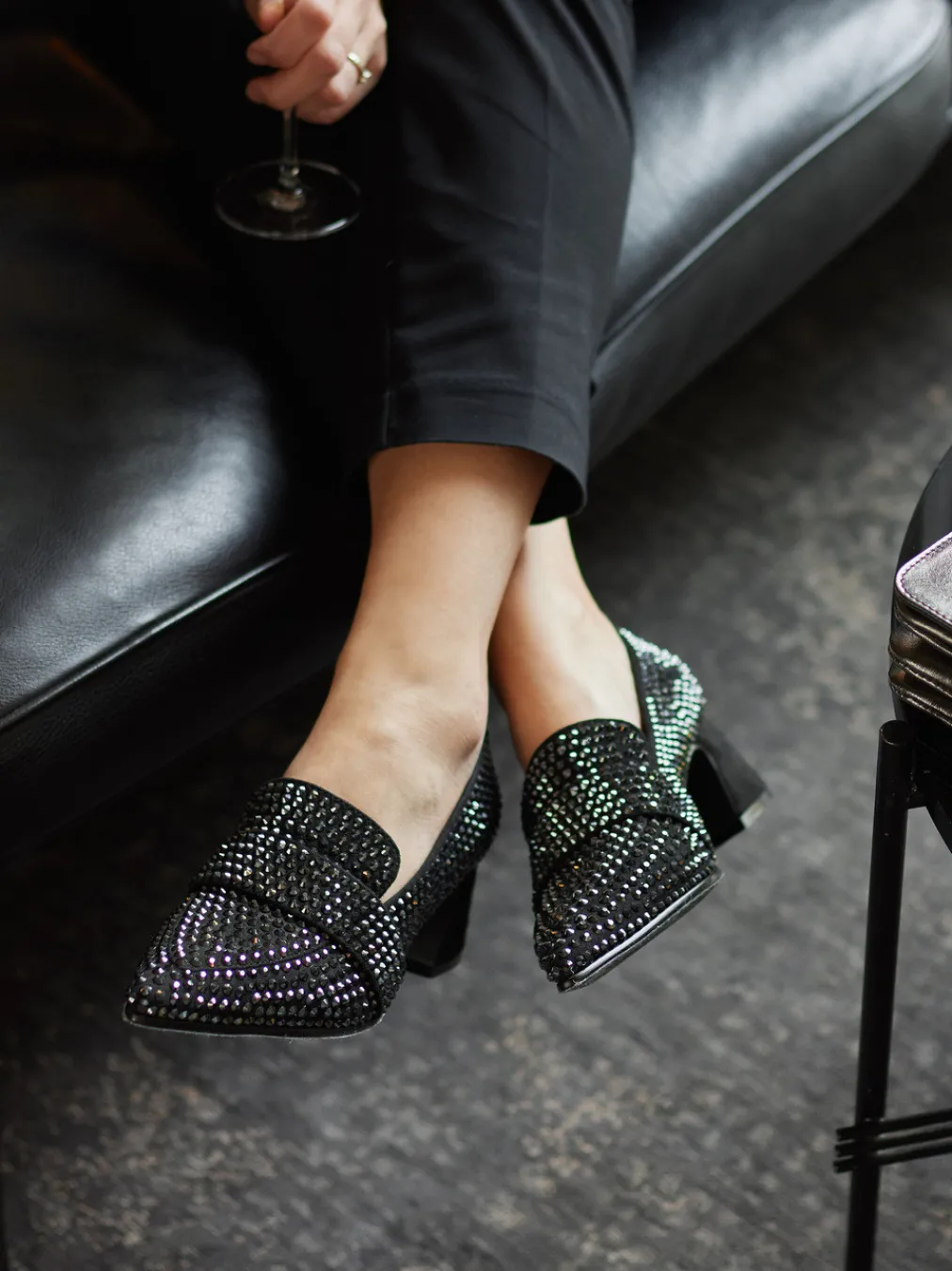 – Loafer-Pumps aus Metallicleder-Apepazza Online