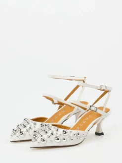 – Slingpumps aus Leder glänzend-Apepazza Online