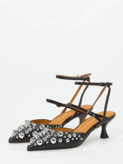 – Slingpumps aus Leder Glam-Akzent-Apepazza Outlet