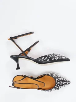 – Slingpumps aus Leder Glam-Akzent-Apepazza Outlet