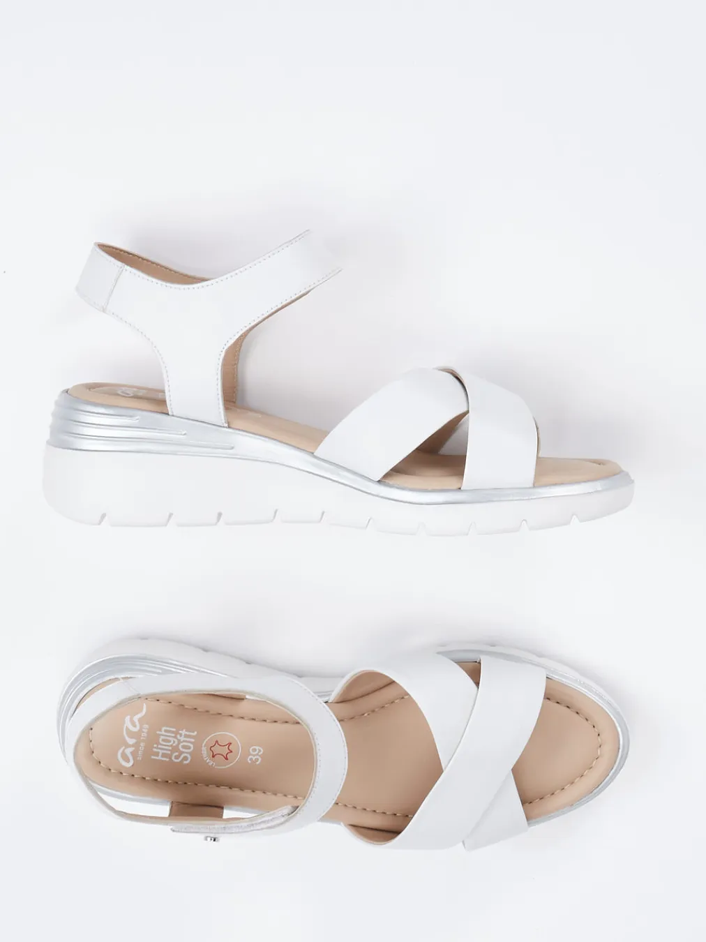 – Keilsandalette aus Kalbleder in-Ara Clearance