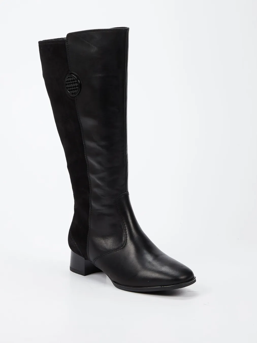 – Kniestiefel aus Kalbleder und Veloursleder-Ara