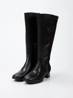 – Kniestiefel aus Kalbleder und Veloursleder-Ara