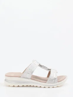 – Komfort-Pantolette aus geprägtem Leder-Ara New