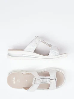 – Komfort-Pantolette aus geprägtem Leder-Ara New