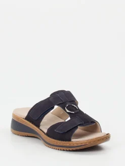 – Komfort-Pantolette aus Veloursleder Dunkel-Ara Best