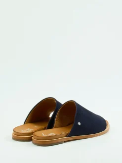 – Pantolette aus Veloursleder Dunkel-Ara Best