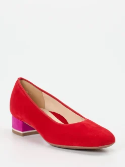– Pumps aus Veloursleder in Signal-Ara New