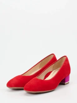 – Pumps aus Veloursleder in Signal-Ara New
