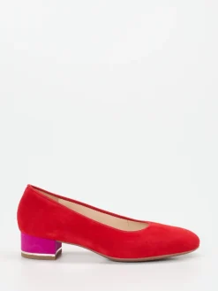 – Pumps aus Veloursleder in Signal-Ara New