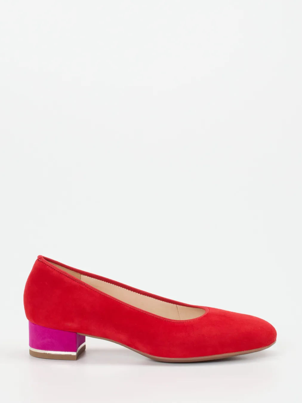 – Pumps aus Veloursleder in Signal-Ara New