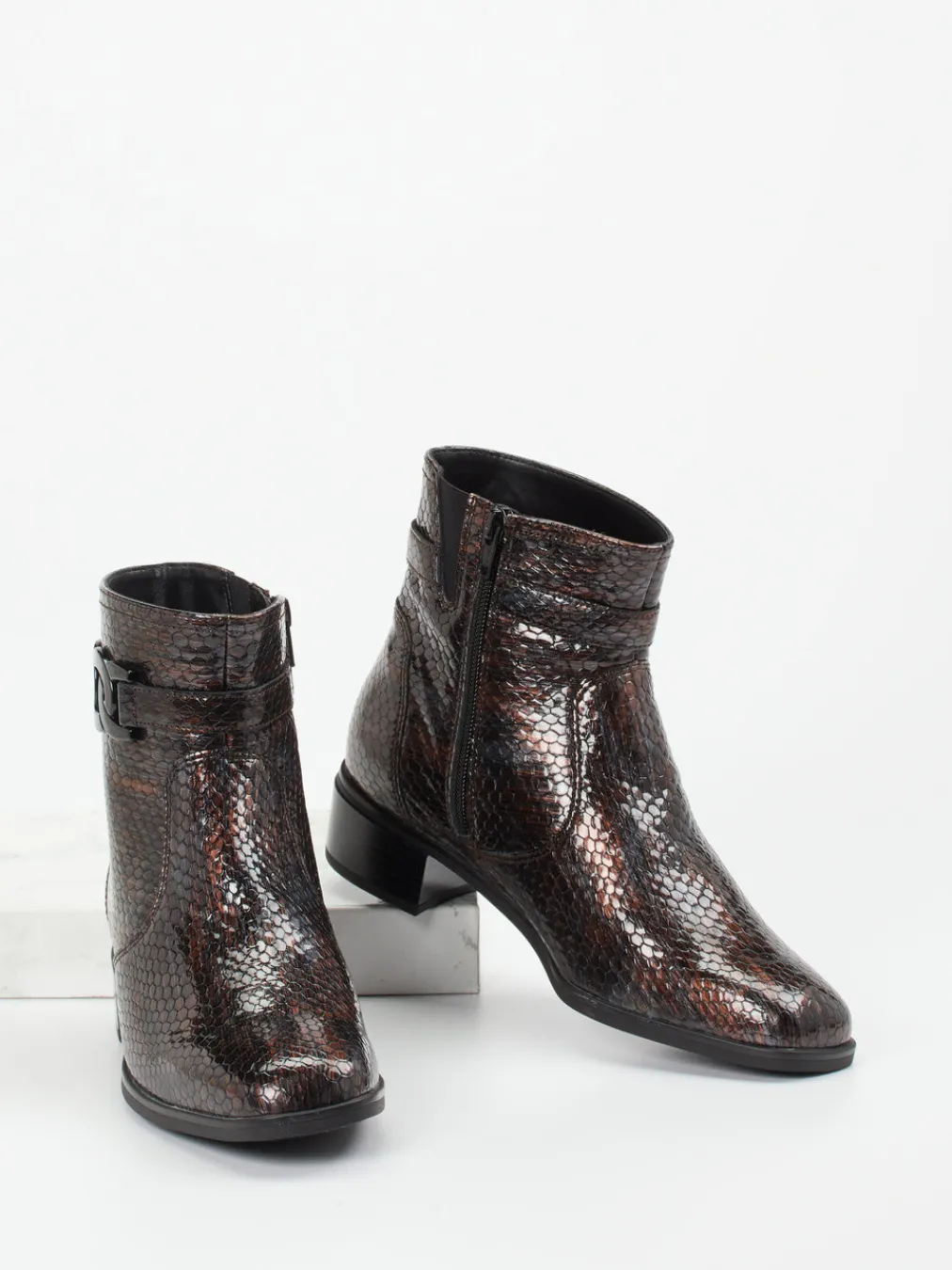 – Stiefelette aus geprägtem Leder in-Ara Discount