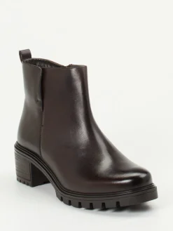 – Stiefelette aus Kalbleder in Dunkel-Ara Online