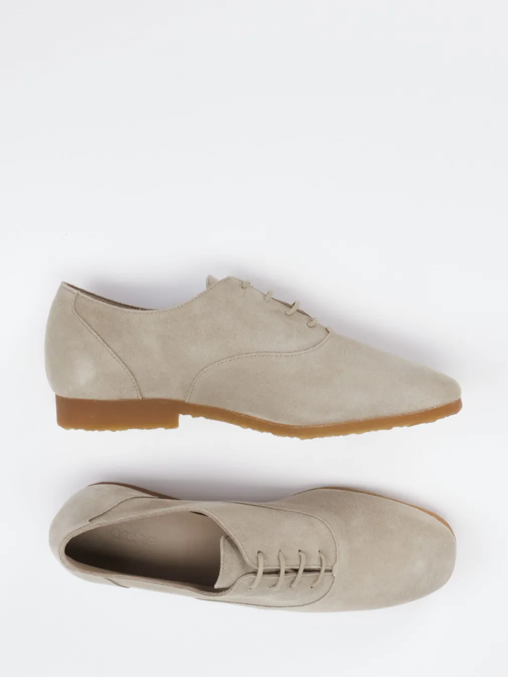 – Derby-Schnürschuh aus Veloursleder grau-Arche Hot