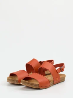 – Komfortsandale aus Kalbleder in Terrakotta-Art Clearance
