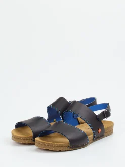 – Riemchensandale aus Kalbleder in Schwarz-Art Sale