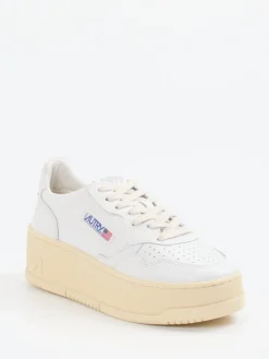 – Platform-Sneaker aus Leder -beige-Autry Hot