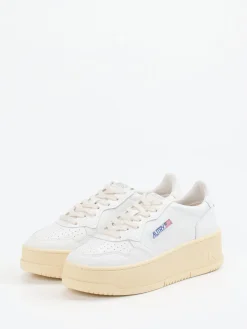 – Platform-Sneaker aus Leder -beige-Autry Hot