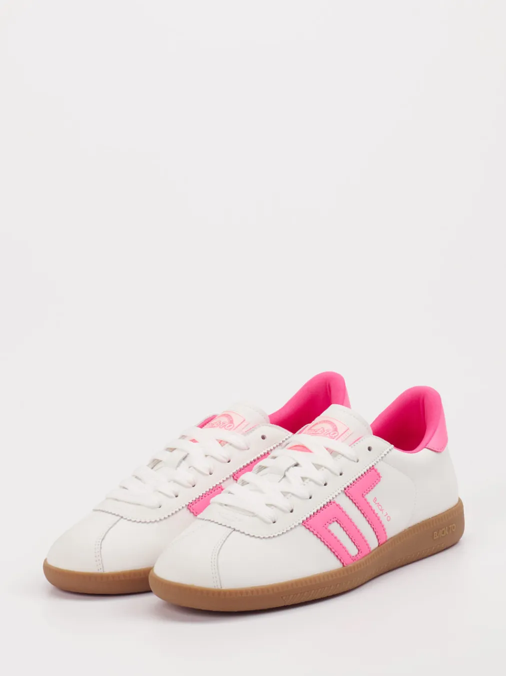 – Retro-Sneaker aus Leder in und Pink-Back 70