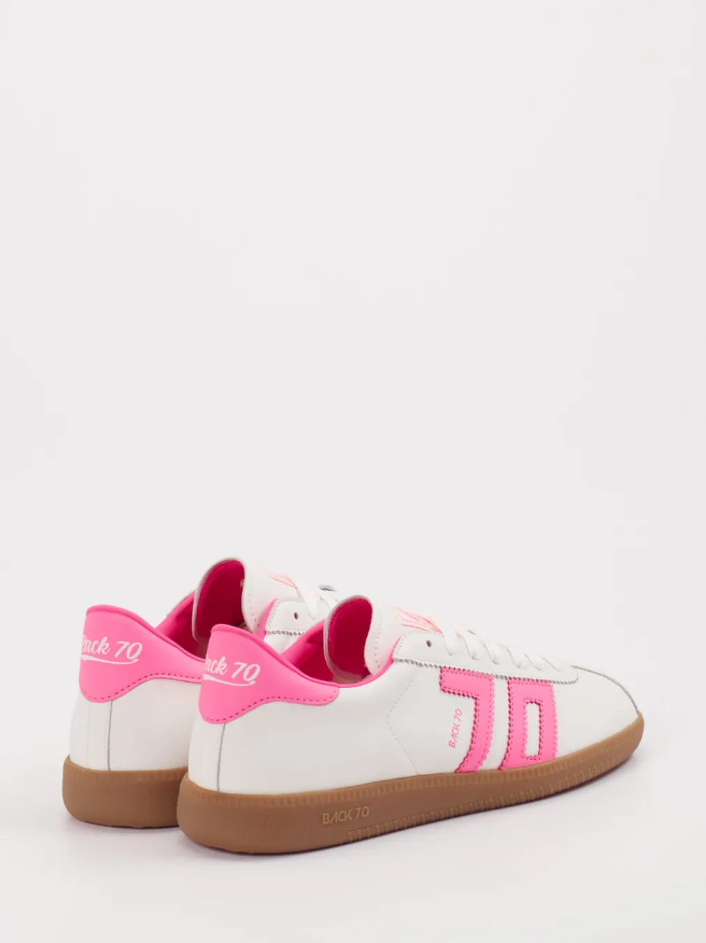 – Retro-Sneaker aus Leder in und Pink-Back 70