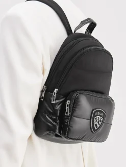 – Mini-Rucksack aus Textil-Blauer Best