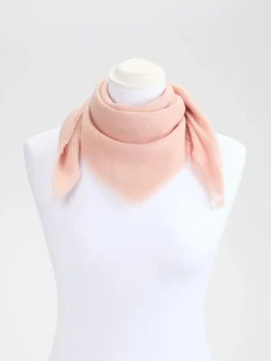 – Dreieckstuch aus Kaschmir-Mix Rosé-Blui