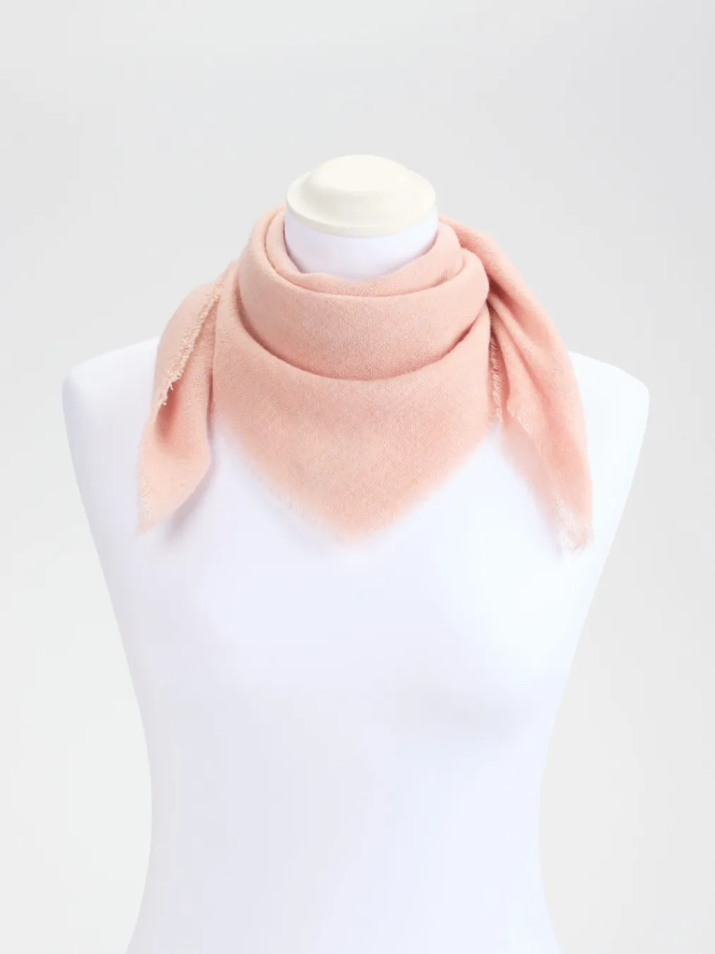 – Dreieckstuch aus Kaschmir-Mix Rosé-Blui