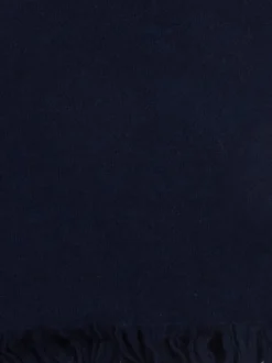 – Dreieckstuch aus Wolle-Kaschmir Dunkel-Blui Outlet