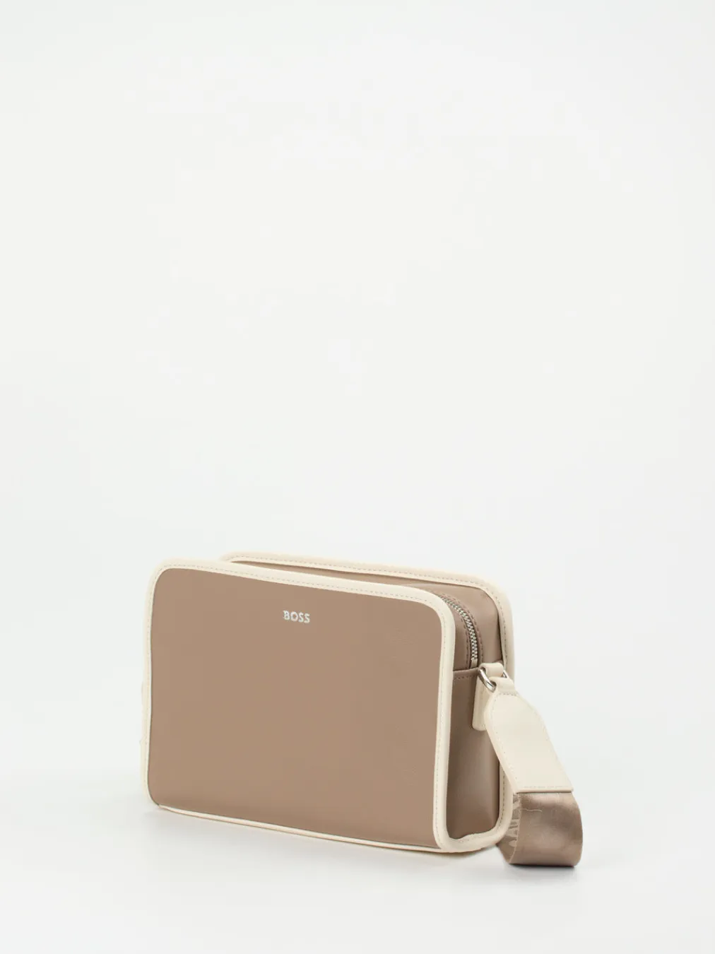 – Schultertasche aus Kalbleder in Taupe-Boss Outlet