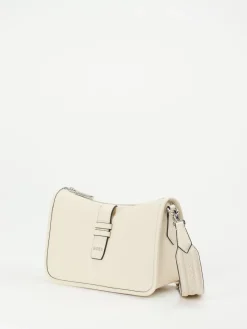 – Schultertasche aus Kalbleder creme-Boss