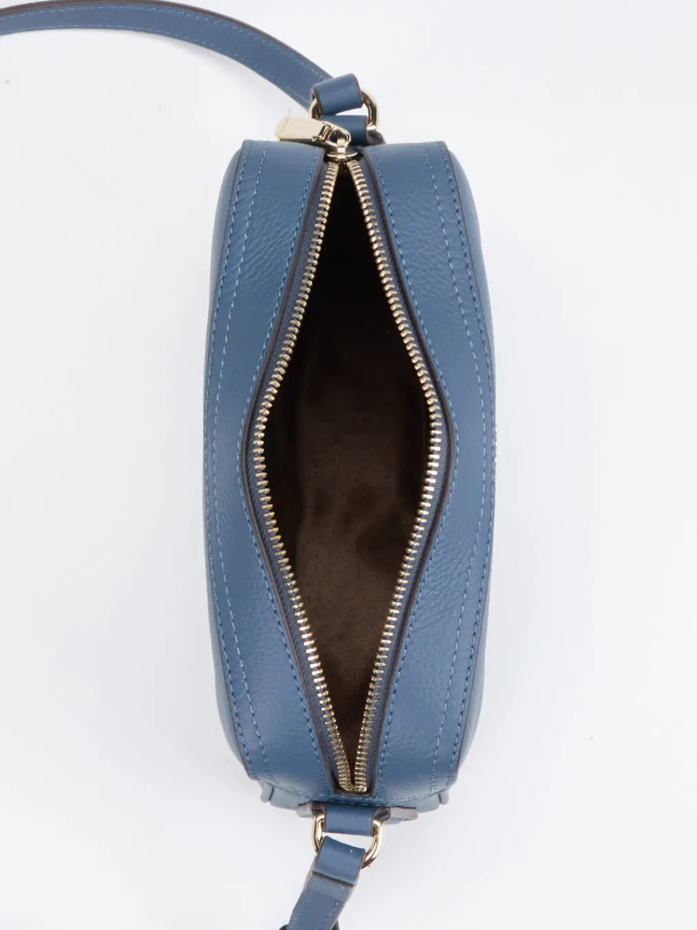 – Umhängetasche aus Leder in Jeans-Boss New