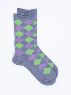 – Damensocken aus Wolle mit Argyle-Muster-Burlington Online