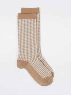 – Kniestrümpfe aus Wolle mit Pepita-Muster-Burlington