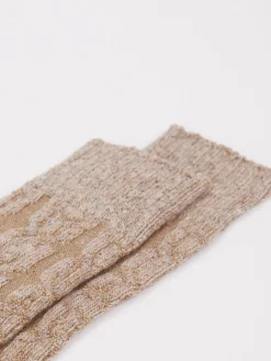 – Stricksocken aus Wolle in Beige-Burlington Discount