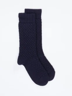 – Stricksocken aus Wolle in Dunkel-Burlington Outlet