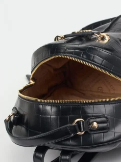 – Mini-Rucksack aus Synthetik mit Kroko-Prägung-CAFèNOIR Discount