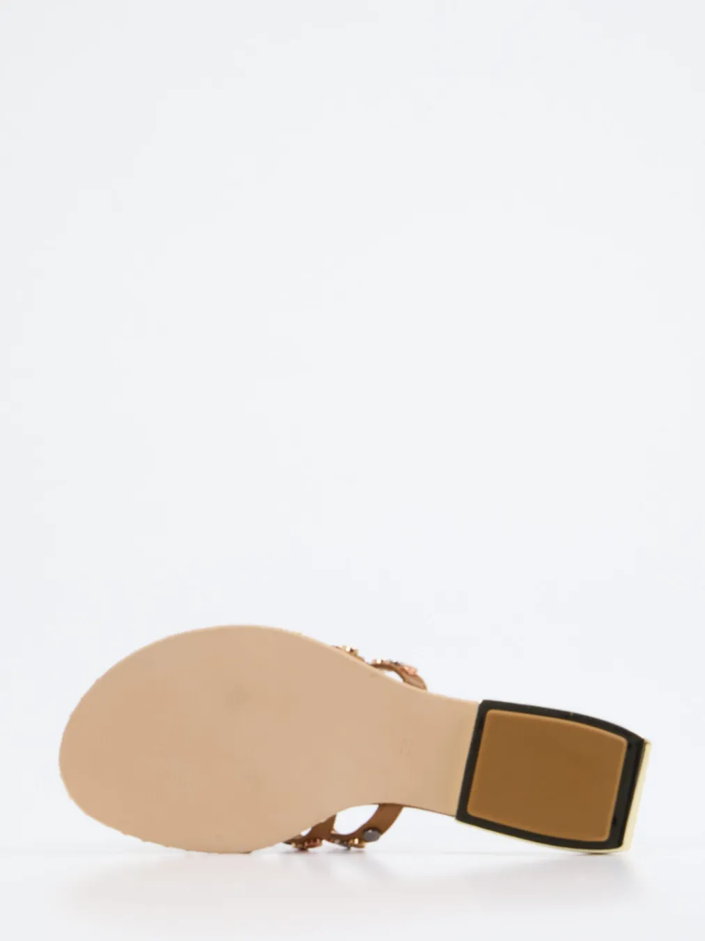 – Pantolette aus Kalbleder cognac-CAFèNOIR Outlet