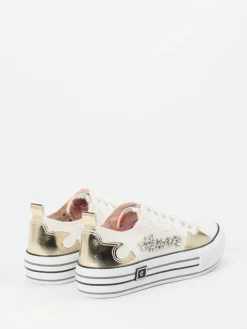 – Plateau-Sneaker aus Textil mit Goldakzenten-CAFèNOIR Best