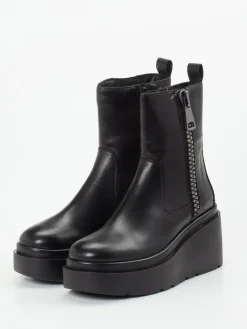 – Plateau-Stiefeletten aus Glattleder-CAFèNOIR