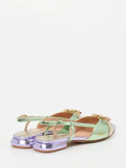 – Slingback-Ballerinas aus Metallicleder fliederfarben-CAFèNOIR Best