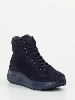 – High-Top Sneaker aus Veloursleder Dunkel-Candice Cooper Clearance