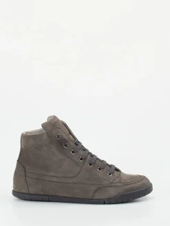 – High-Top Sneaker aus Nubukleder Anthrazit-Candice Cooper Clearance