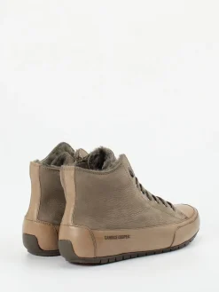 – High-Top Sneaker aus Nubukleder Taupe-Candice Cooper Hot