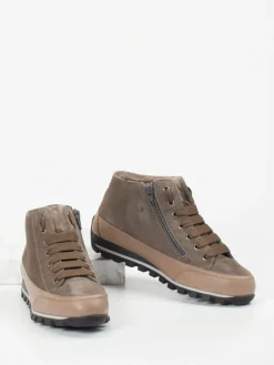 – Schnürboots aus Nubukleder taupefarben-Candice Cooper Sale