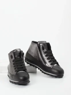 – Schnürboots aus Nubukleder Anthrazit-Candice Cooper Online