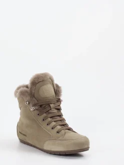 – Schnürboots aus Nubukleder in Taupe-Candice Cooper New