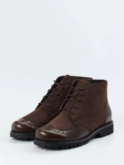 – Brogue-Boots aus Veloursleder-Christian Dietz Outlet